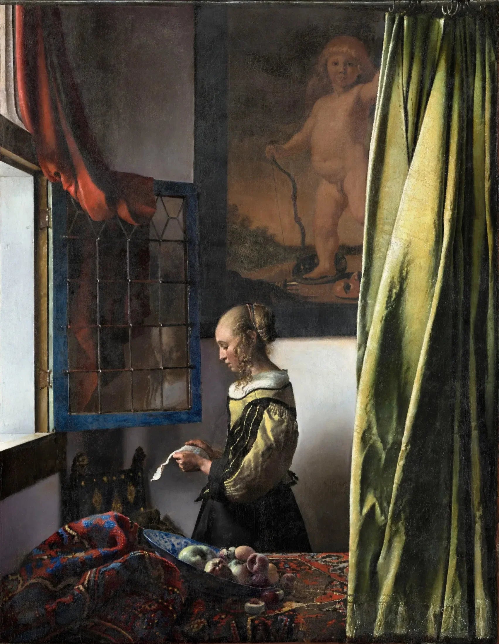 La Liseuse à la fenêtre - Johannes Vermeer image 1 reproduction d’œuvre d’art à l’huile