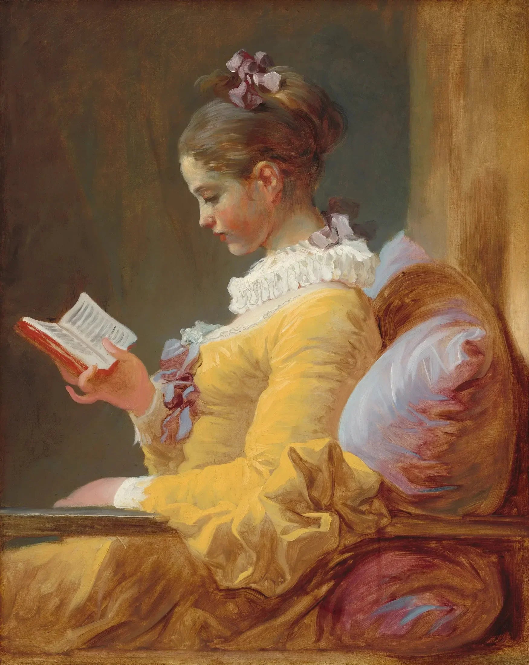 La Liseuse - Jean-Honoré Fragonard image 1 reproduction réalisée par Alpha Reproduction