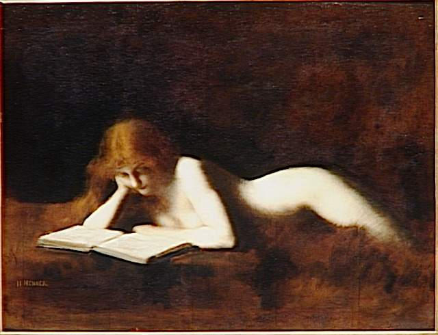 La Liseuse - Jean-Jacques Henner image 1 reproduction d’œuvre d’art à l’huile