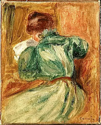 La Liseuse verte - Pierre-Auguste Renoir image 1 tableau peint à l’huile sur toile
