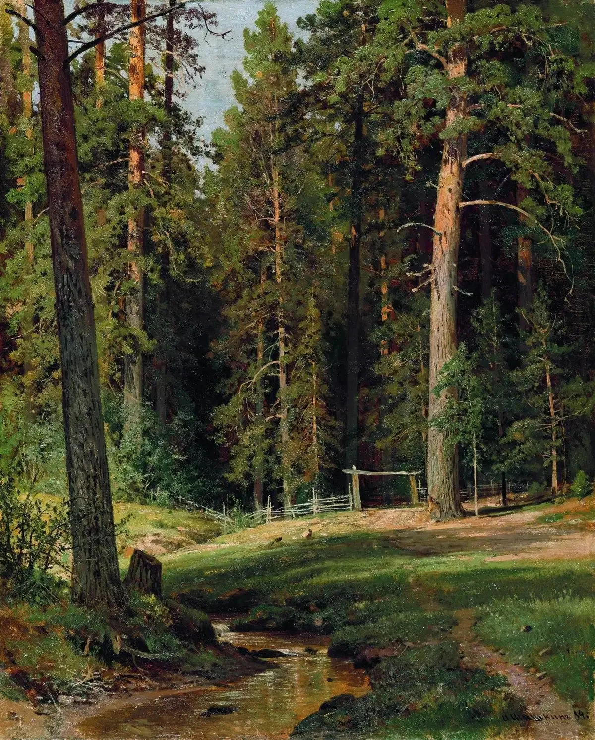 La lisière de la forêt - Ivan Chichkine image 1 tableau peint à l’huile sur toile