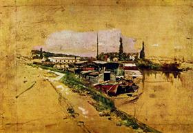 La Machine de Marly (La Seine à Bougival) - Giovanni Boldini image 1 copie peinte à la main à l’huile