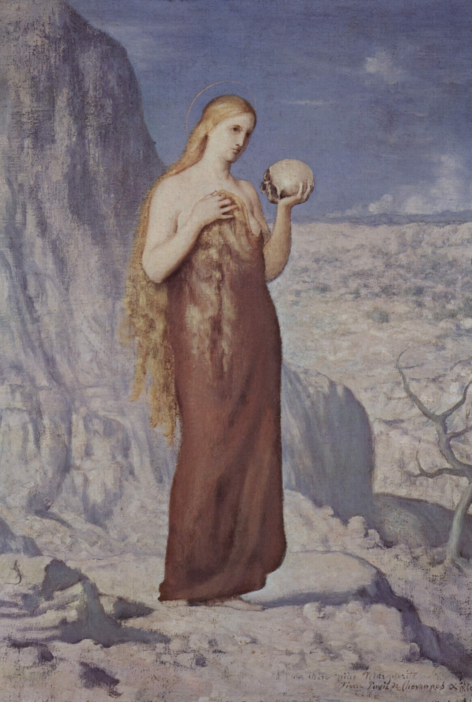 La Madeleine au désert - Pierre Puvis de Chavannes image 1 reproduction de peinture à l’huile