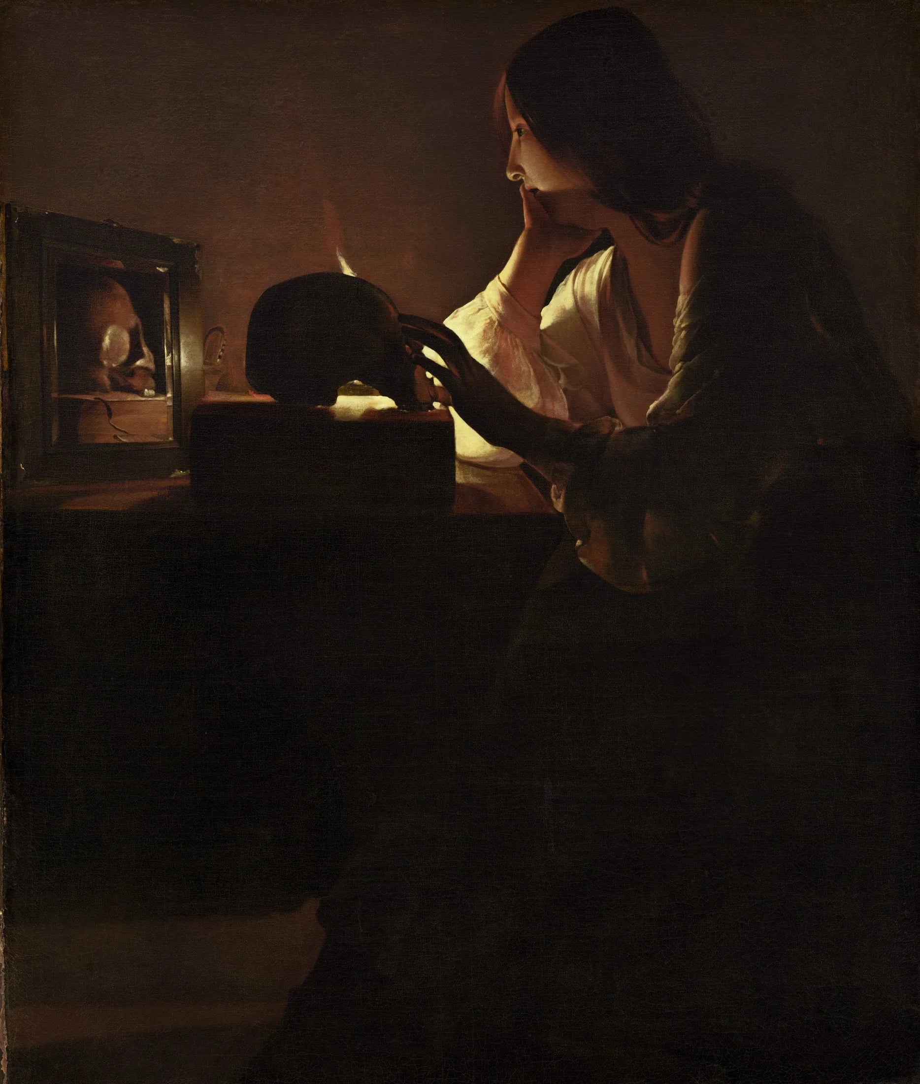 La Madeleine au miroir - Georges de La Tour image 1 reproduction réalisée par Alpha Reproduction