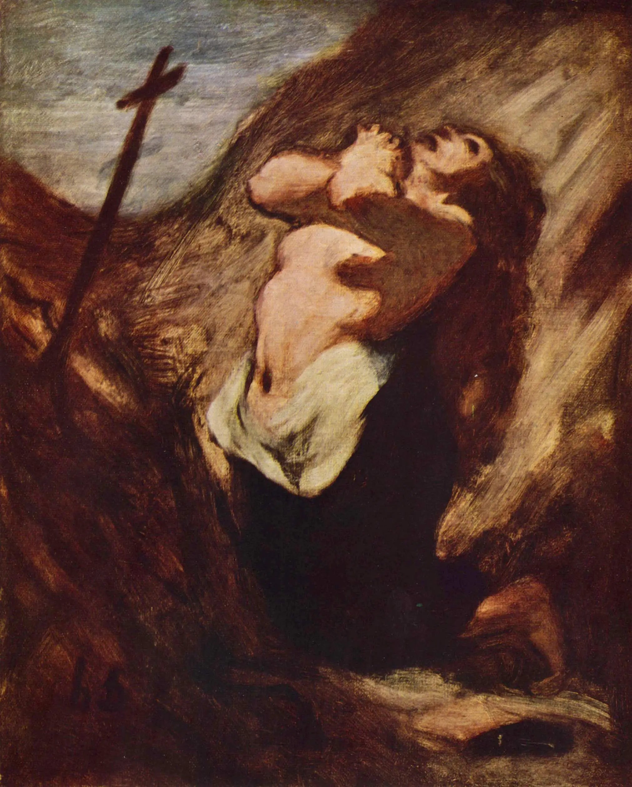 La Madeleine en prière - Honoré Daumier image 1 copie peinte à la main à l’huile