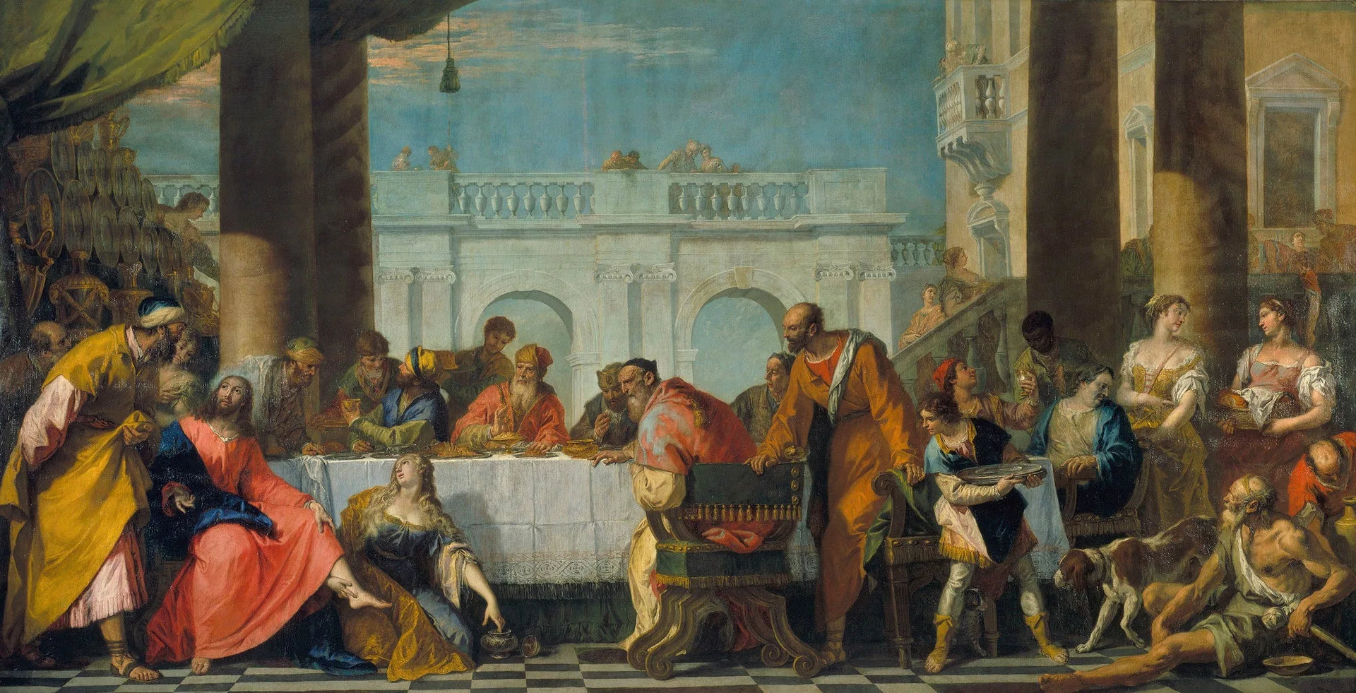 La Madeleine oignant les pieds du Christ - Sebastiano Ricci image 1 reproduction de peinture à l’huile