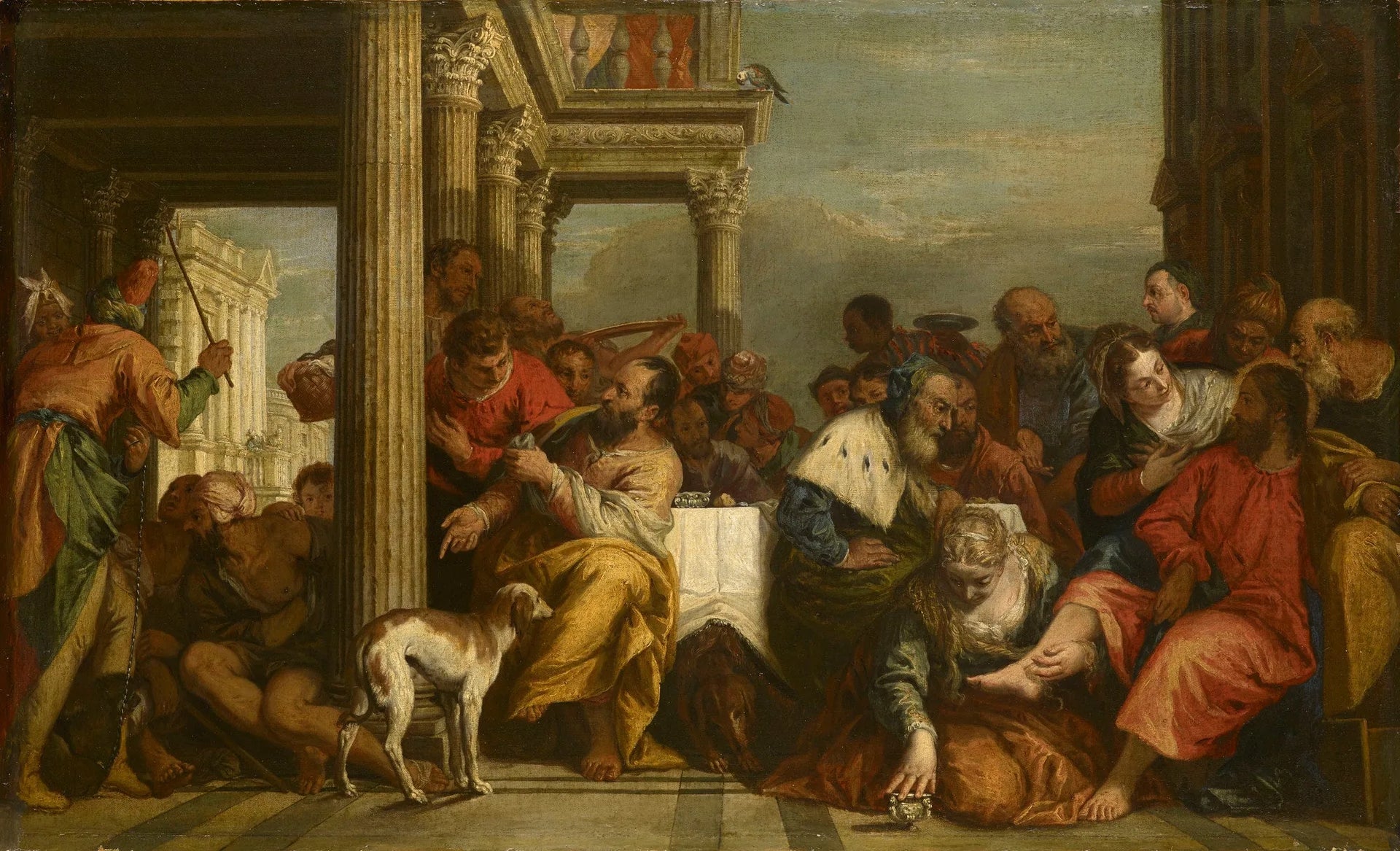 La Madeleine oignant les pieds du Christ - Sebastiano Ricci image 1 copie peinte à la main à l’huile