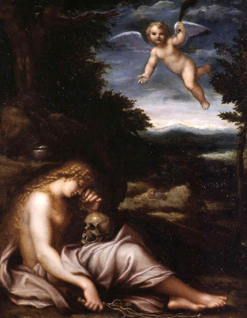 La Madeleine pénitente - Agostino Carracci image 1 reproduction d’œuvre d’art à l’huile