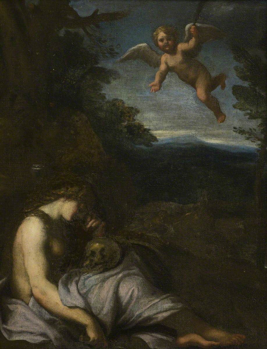 La Madeleine pénitente - Agostino Carracci image 1 tableau peint à l’huile sur toile