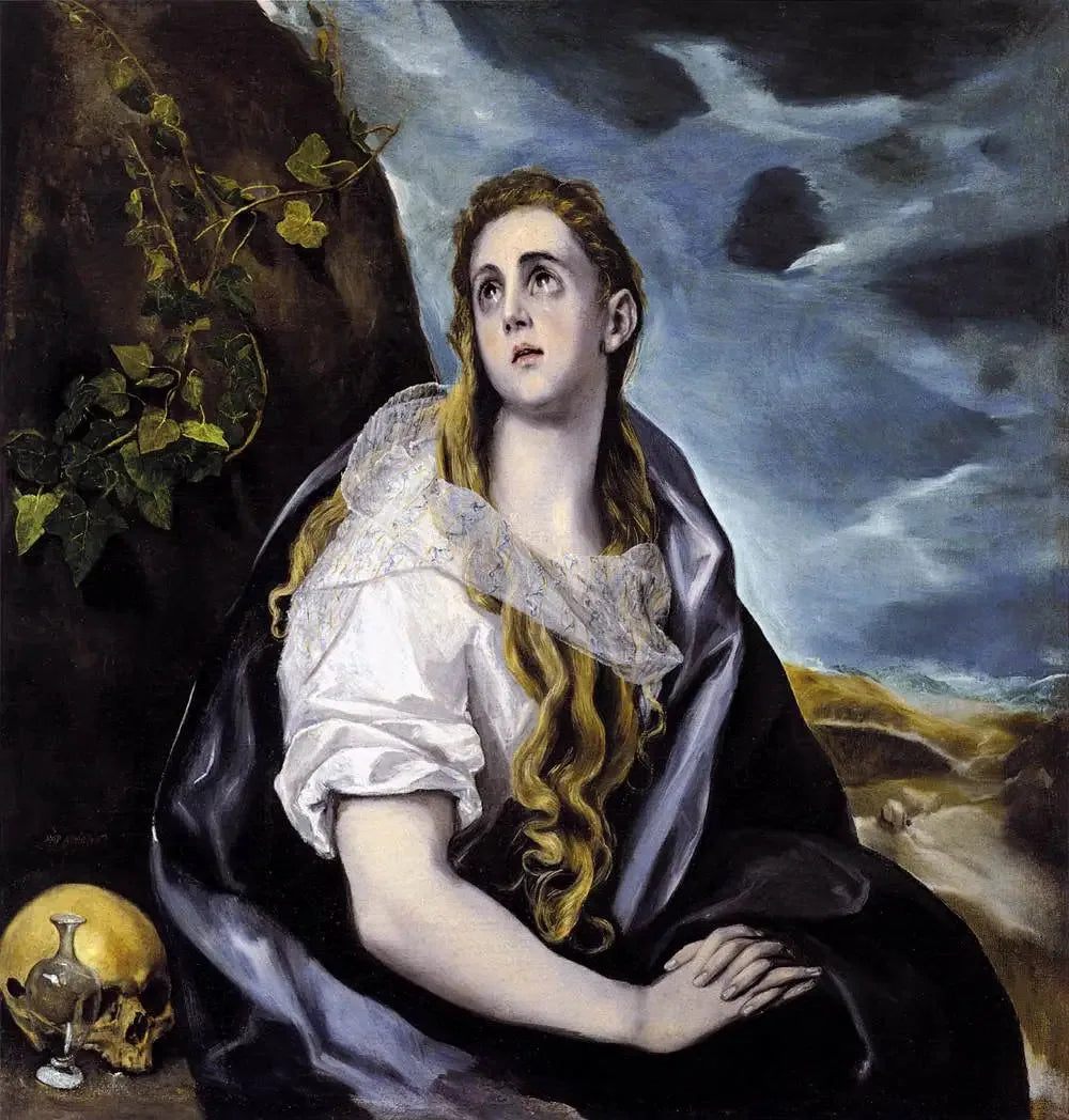 La Madeleine repentante - El Greco image 1 copie peinte à la main à l’huile