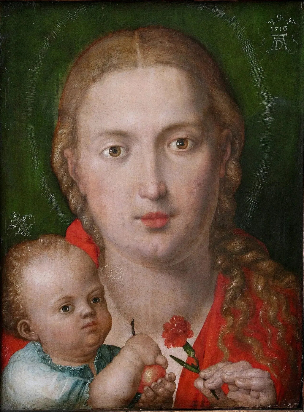 La Madone à l'œillet - Albrecht Dürer image 1 copie peinte à la main à l’huile