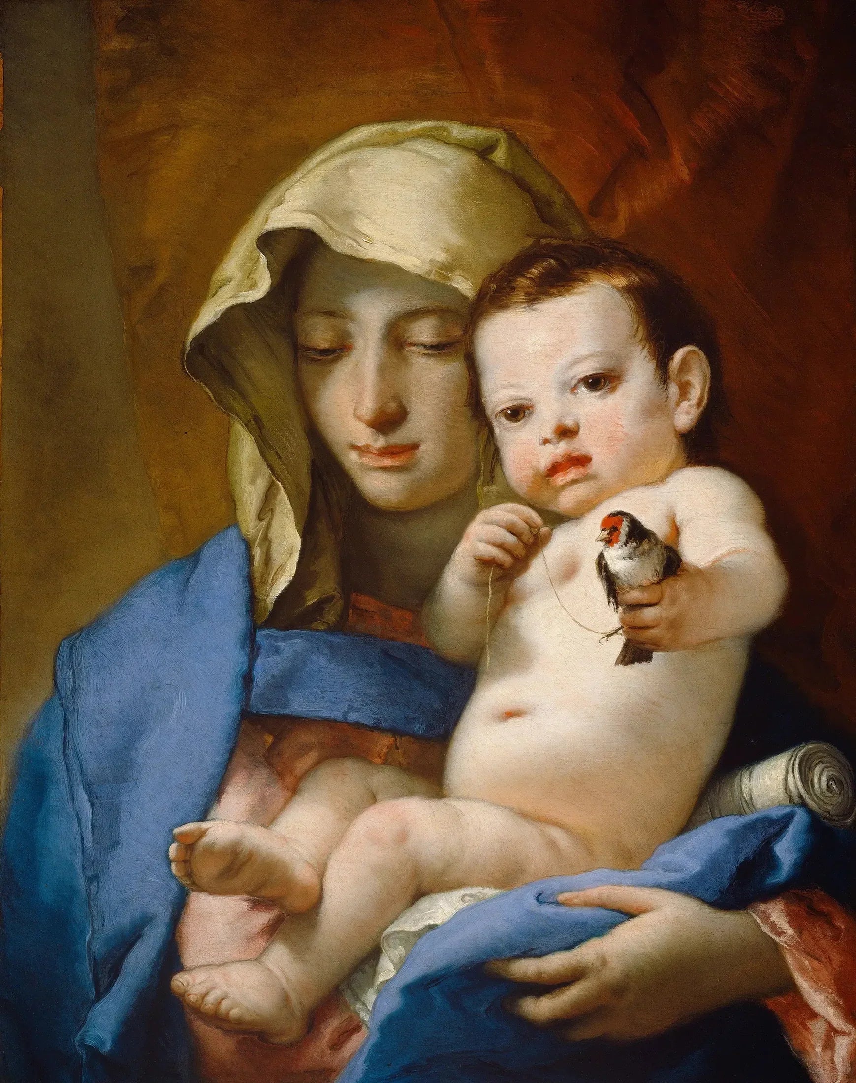La Madone au Chardonneret - Giovanni Battista Tiepolo image 1 reproduction de peinture à l’huile
