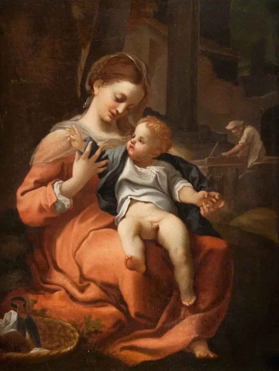 La Madone au panier - Antonio da Correggio image 1 reproduction artisanale de tableau