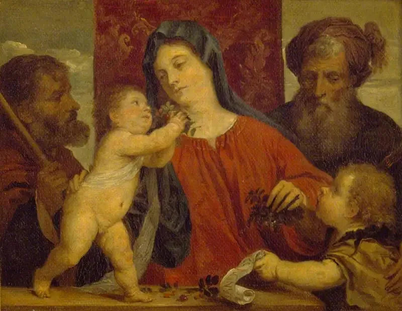 La Madone aux cerises - David Teniers le Jeune image 1 copie peinte à la main à l’huile