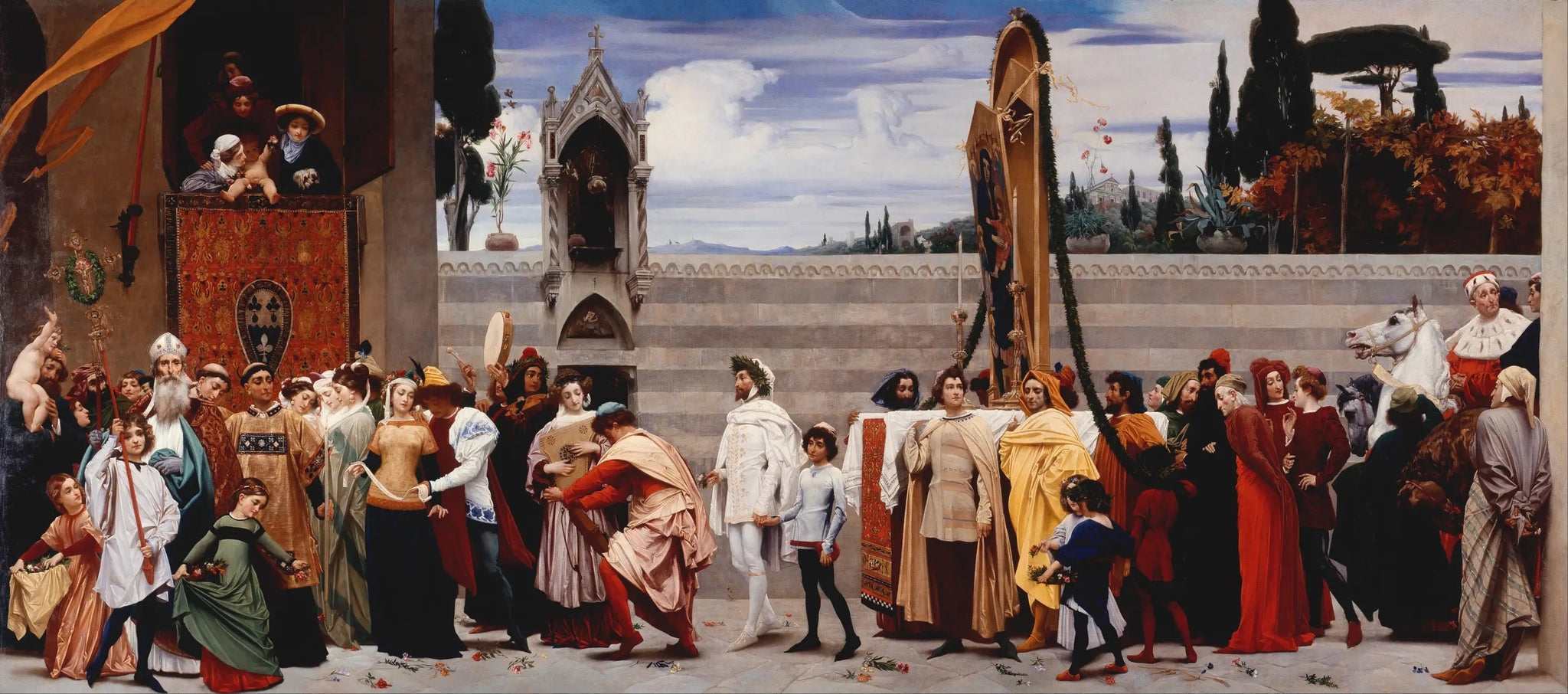 La Madone de Cimabue portée en procession à Florence - Frederic Leighton image 1 reproduction d’œuvre d’art à l’huile