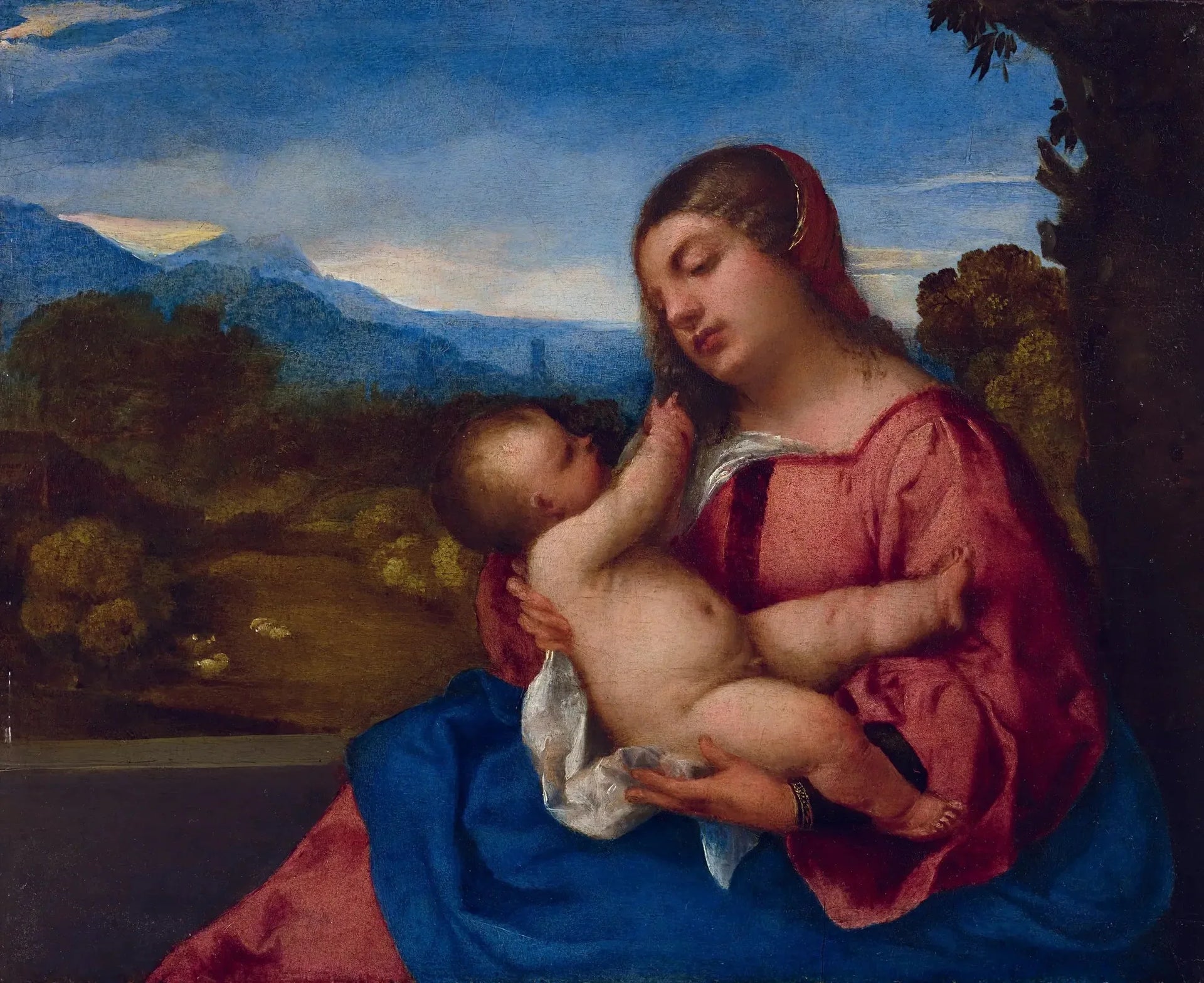 La Madone de Lochis - Titian image 1 tableau peint à l’huile sur toile