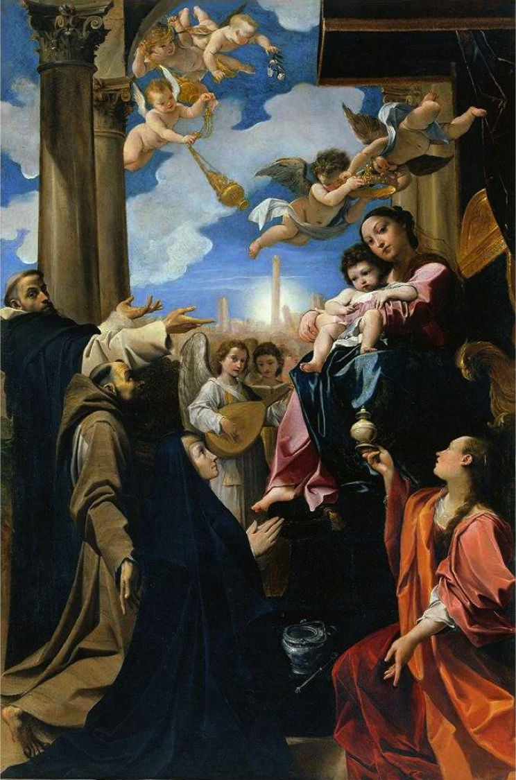La Madone des Bargellini - Ludovico Carracci image 1 reproduction de peinture à l’huile