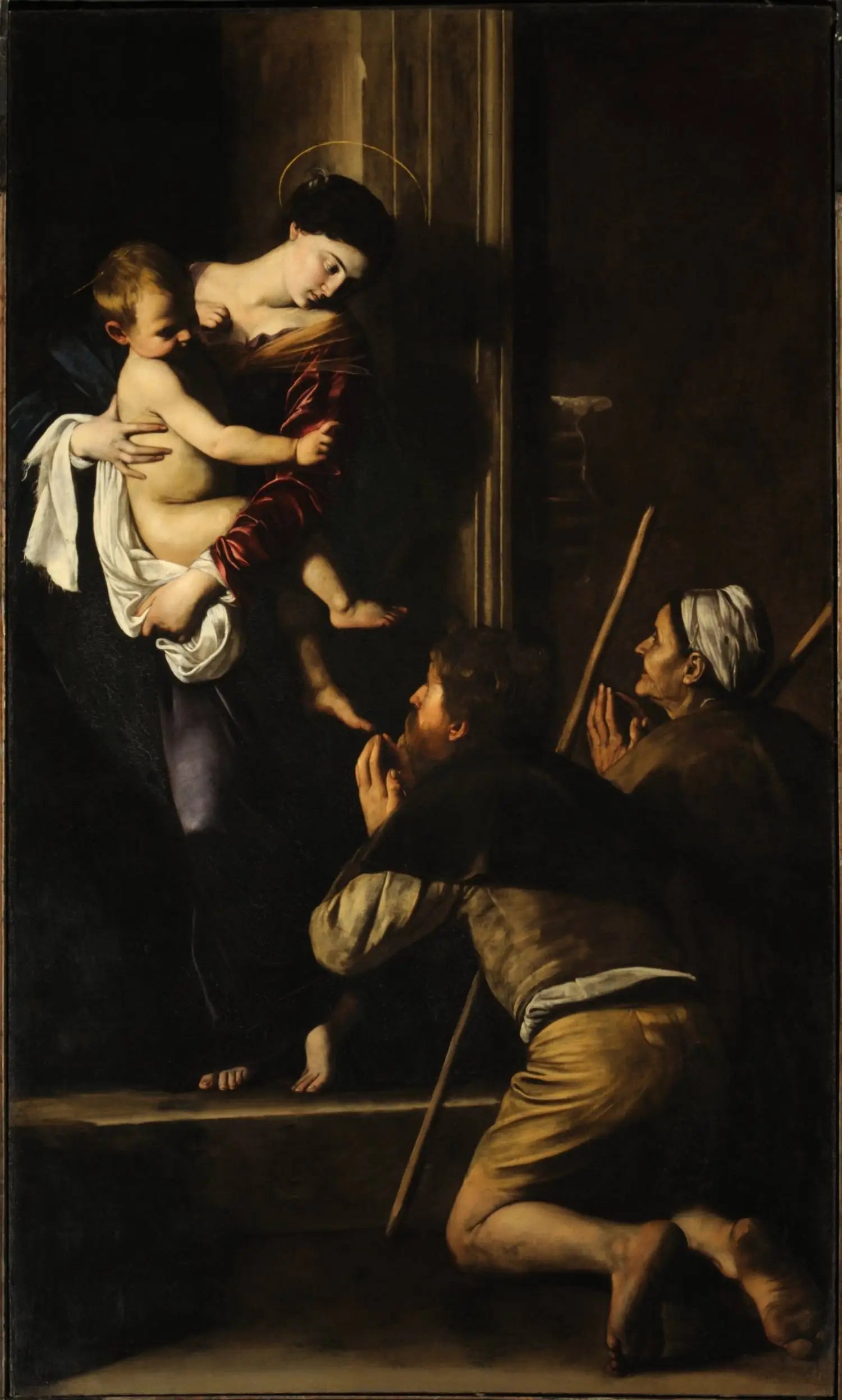 La Madone des pèlerins - Le Caravage image 1 reproduction de peinture à l’huile