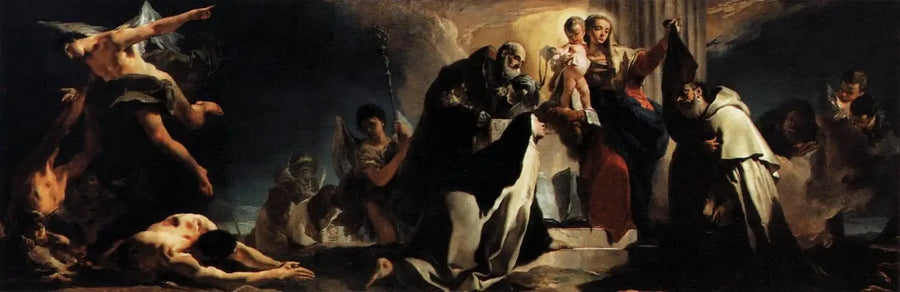 La Madone du Carmel et les âmes du purgatoire - Giovanni Battista Tiepolo