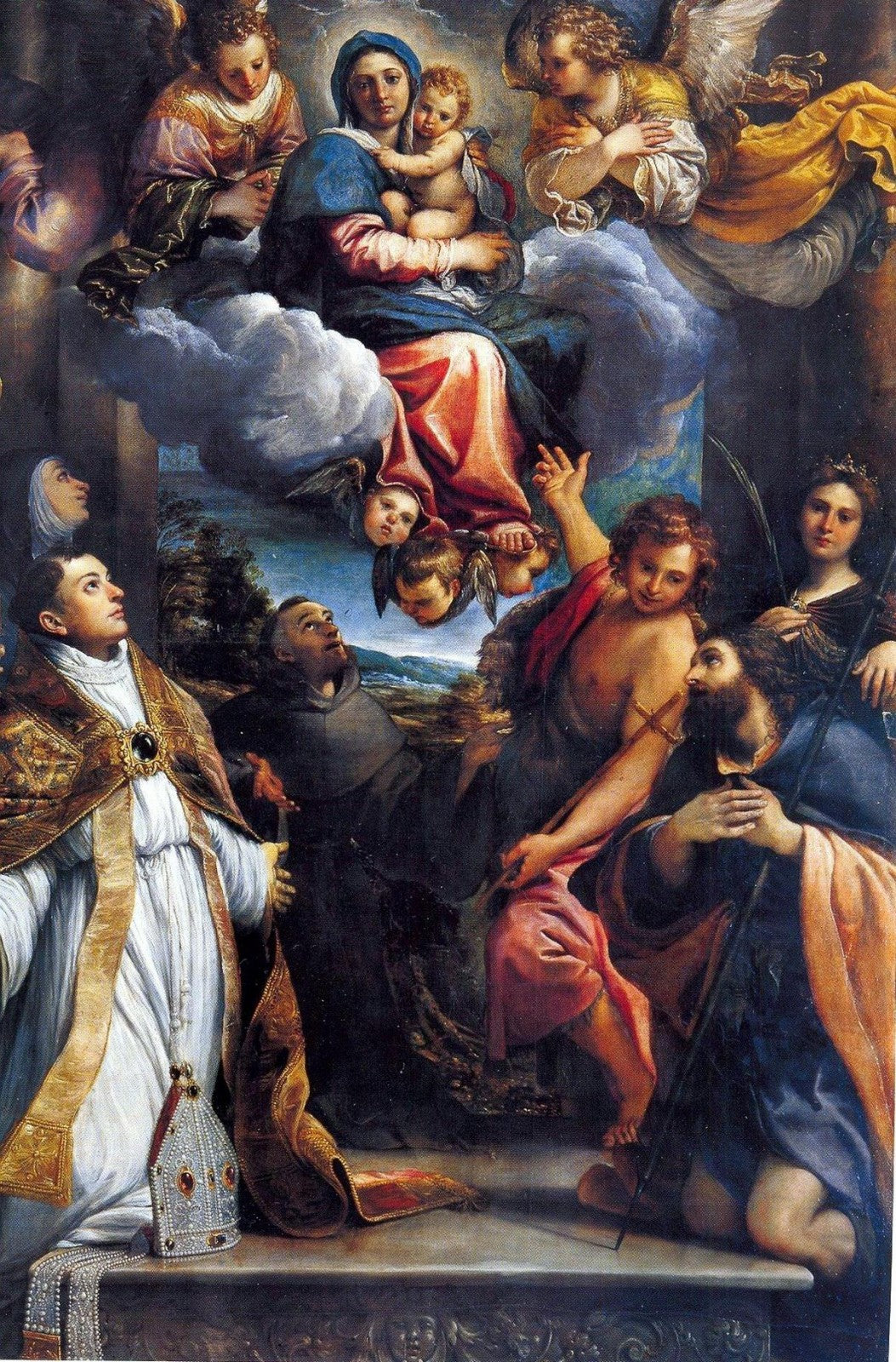 La Madone en gloire avec les saints - Annibale Carracci image 1 reproduction réalisée par Alpha Reproduction