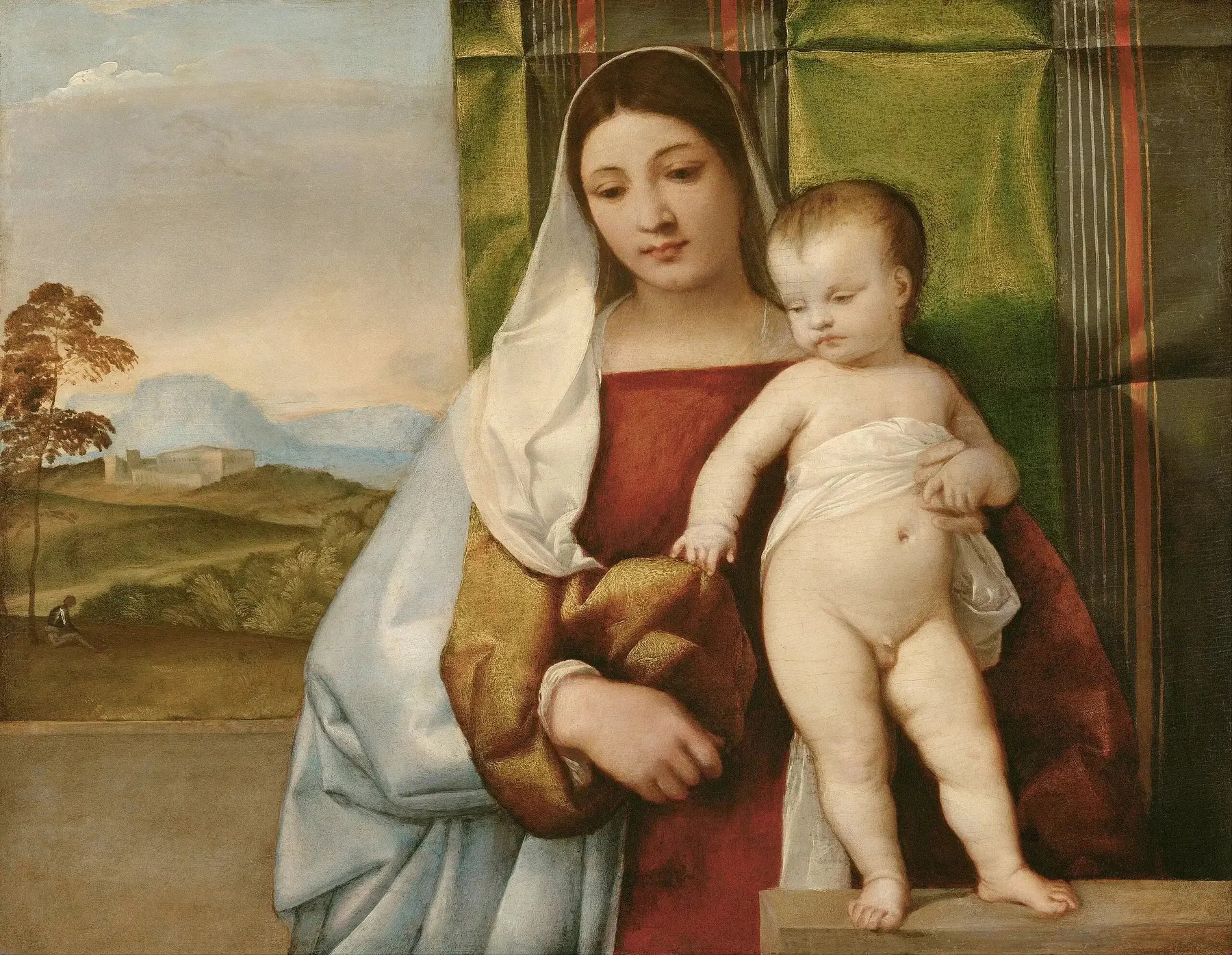 La Madone gitane - Titian image 1 reproduction de peinture à l’huile