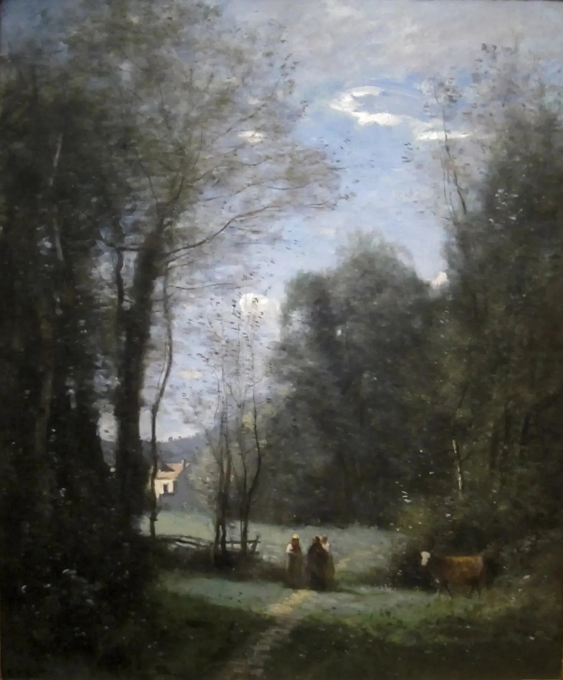 La Maison blanche de Sèvres - Jean-Baptiste Camille Corot image 1 reproduction réalisée par Alpha Reproduction