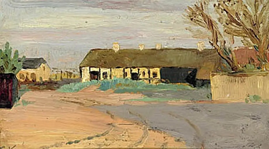 La maison de Christoffer au crépuscule. - Peder Severin Krøyer image 1 copie de tableau peinte à la main