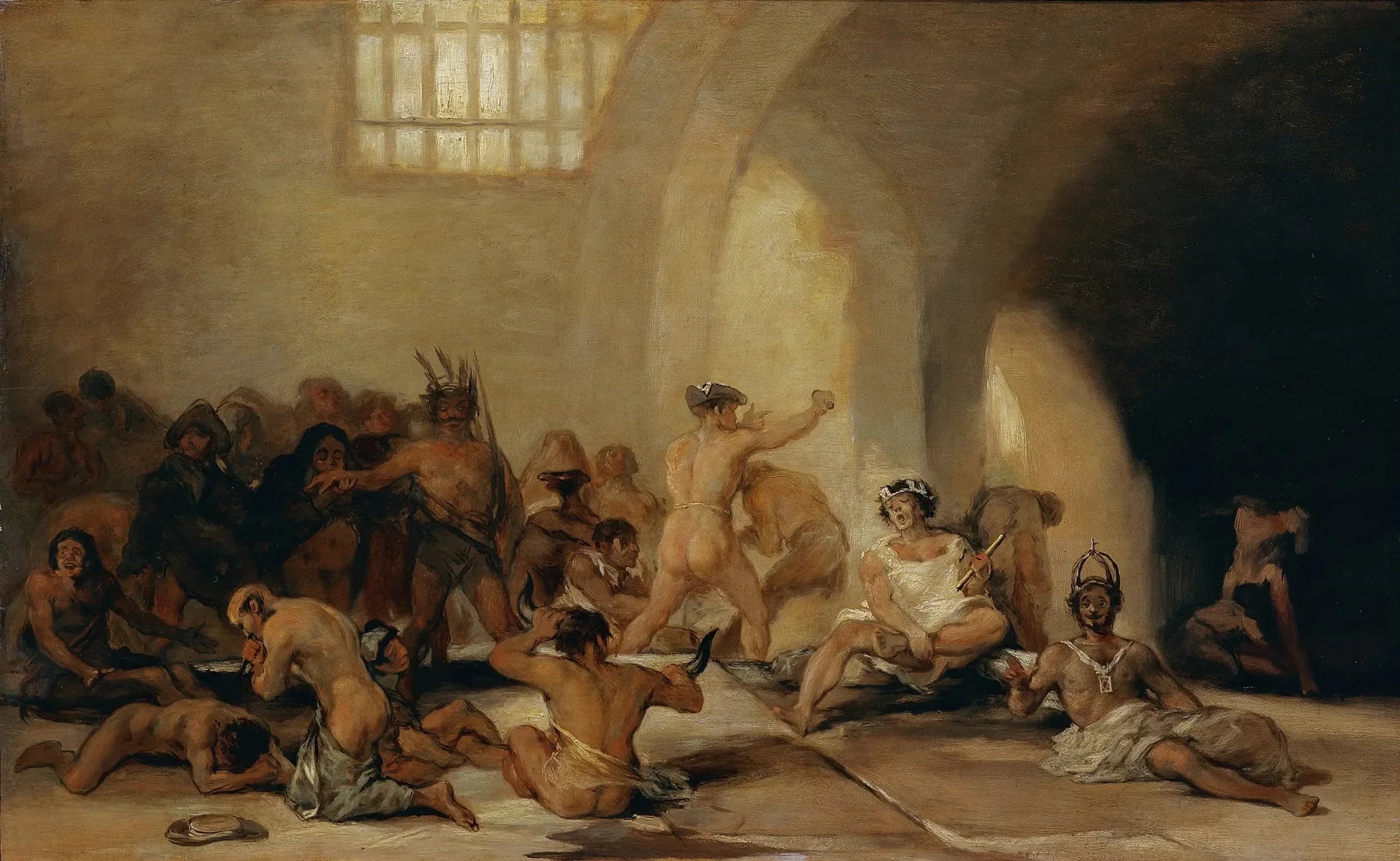 La maison de fous - Francisco de Goya image 1 copie de tableau peinte à la main