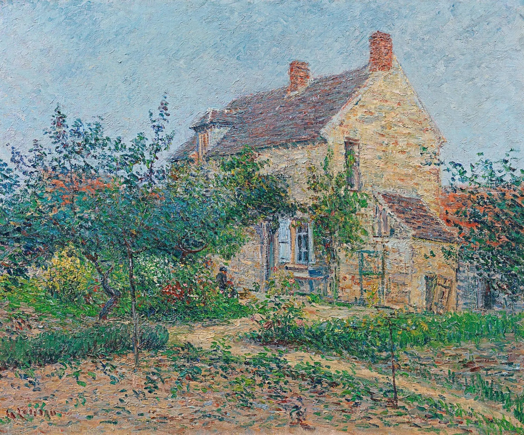 La maison de la mère XIV, Nesles-la-Vallée - Gustave Loiseau image 1 reproduction d’œuvre d’art à l’huile
