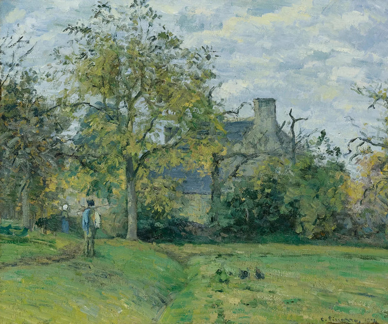 La maison de piette à Montfoucault - Camille Pissarro