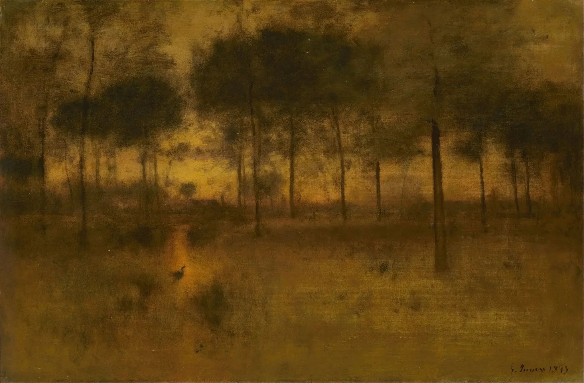 La maison du héron - George Inness image 1 tableau peint à l’huile sur toile
