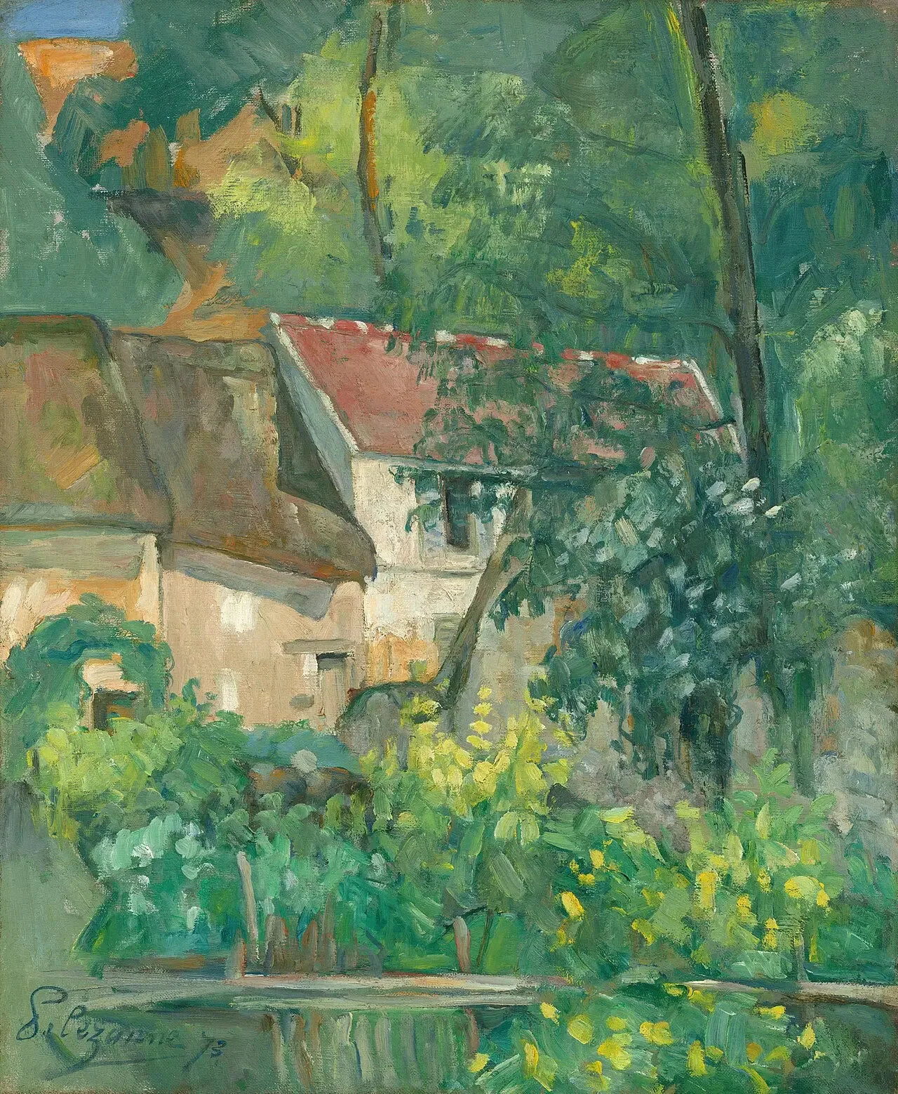 La Maison du père Lacroix, Auvers-sur-Oise - Paul Cézanne image 1 copie de tableau peinte à la main