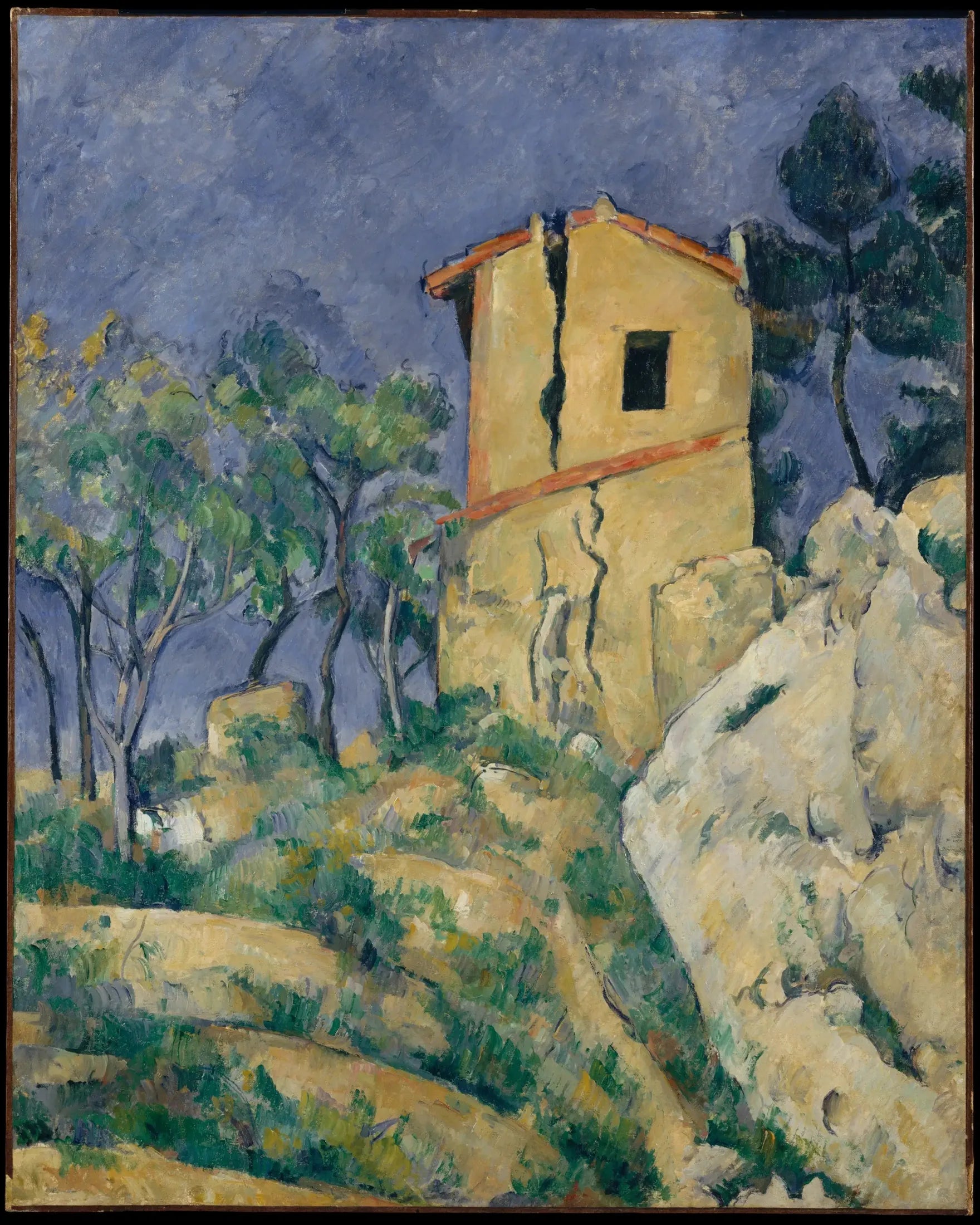 La Maison lézardée - Paul Cézanne image 1 copie peinte à la main à l’huile