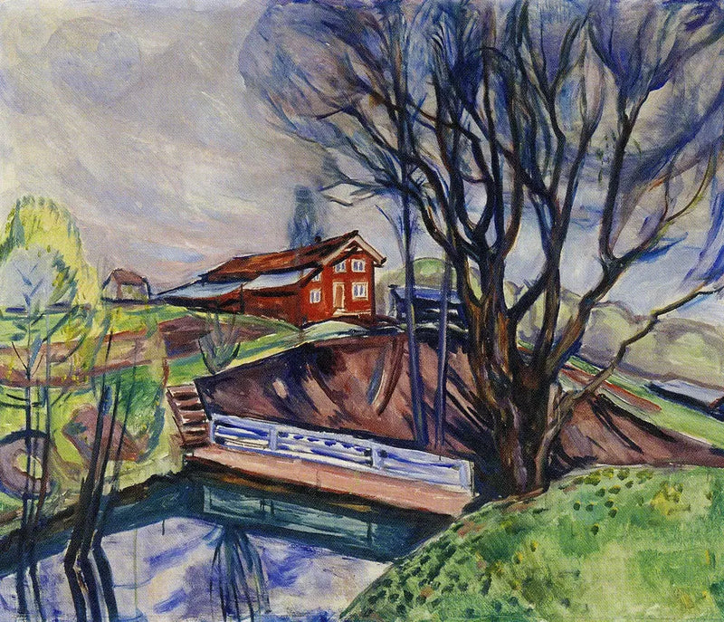 La Maison rouge - Edvard Munch