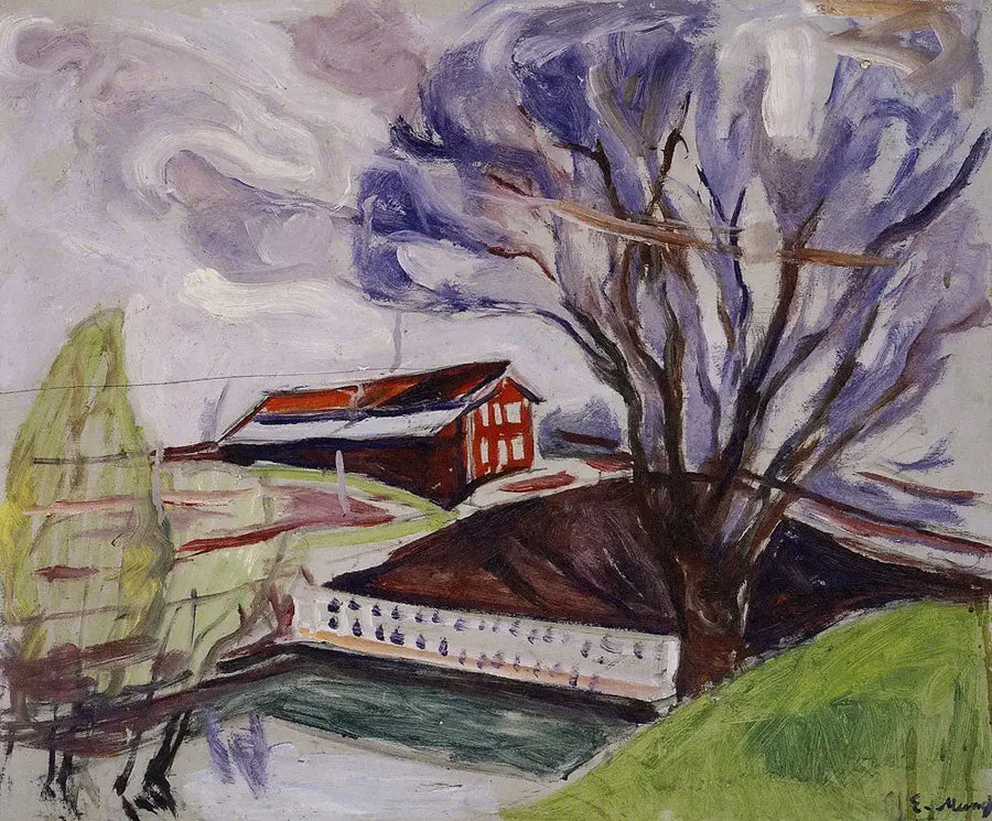 La Maison rouge - Edvard Munch