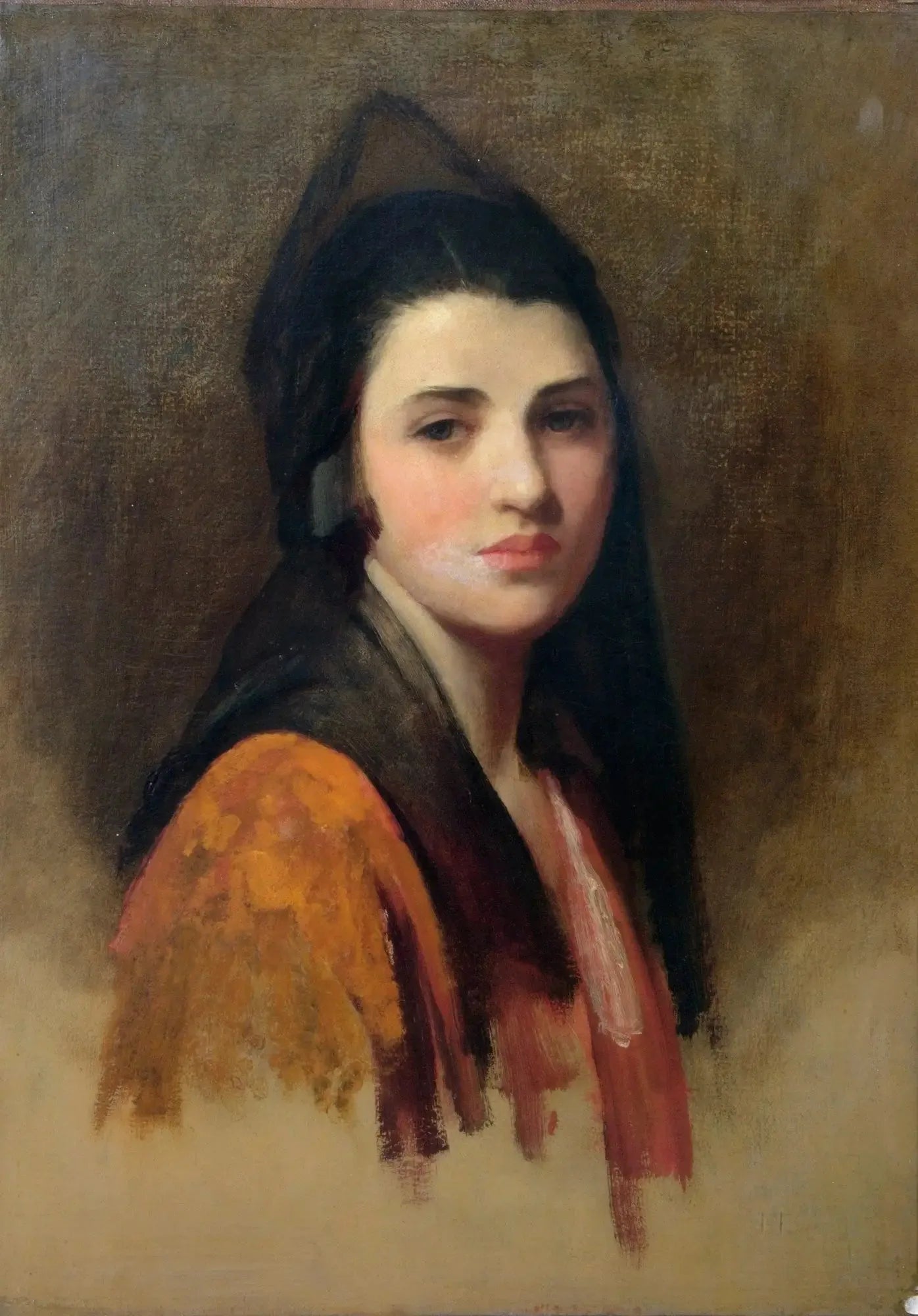 La mantille - Luke Fildes image 1 reproduction artisanale de tableau