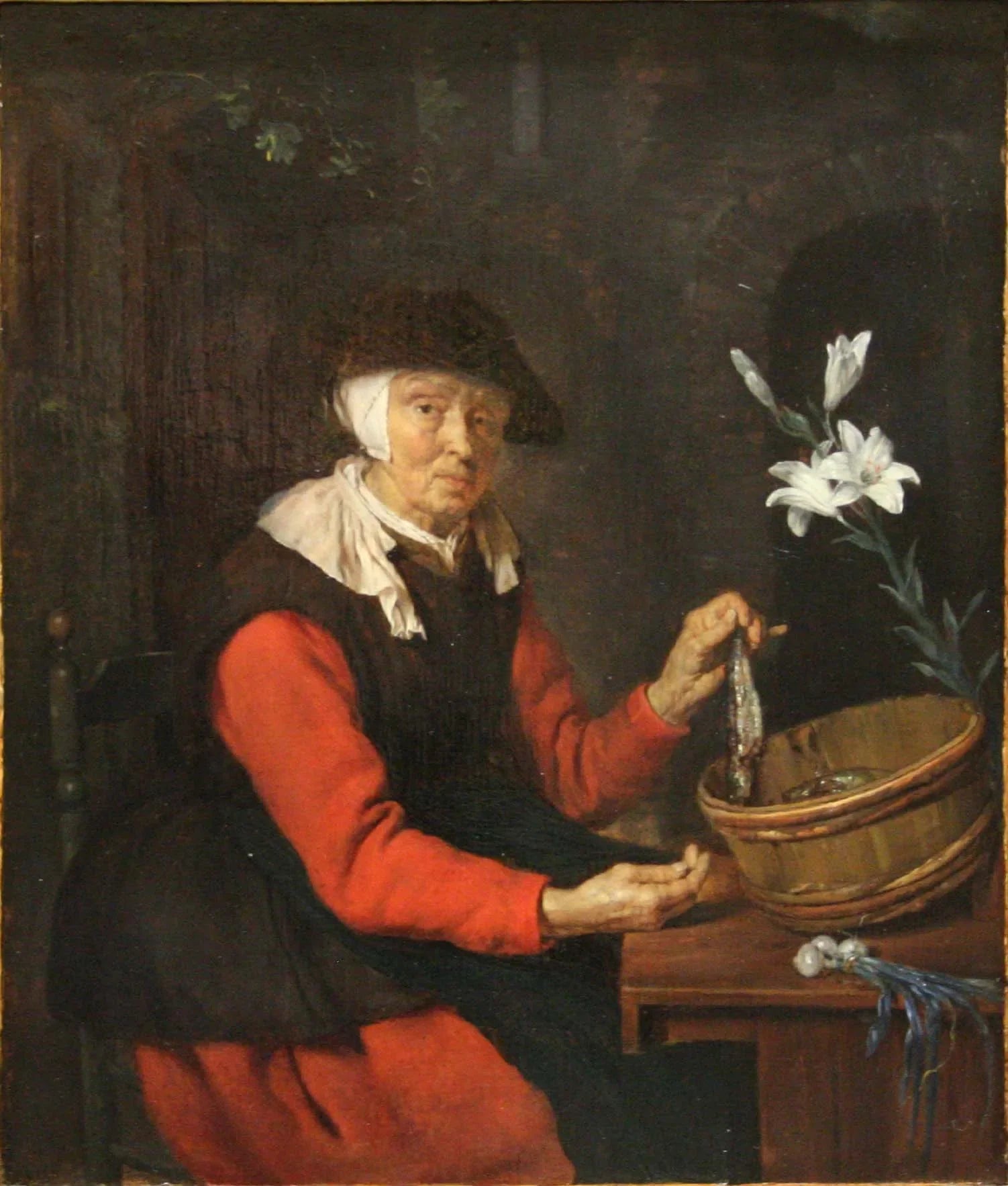 La marchande de harengs - Gabriel Metsu image 1 tableau peint à l’huile sur toile