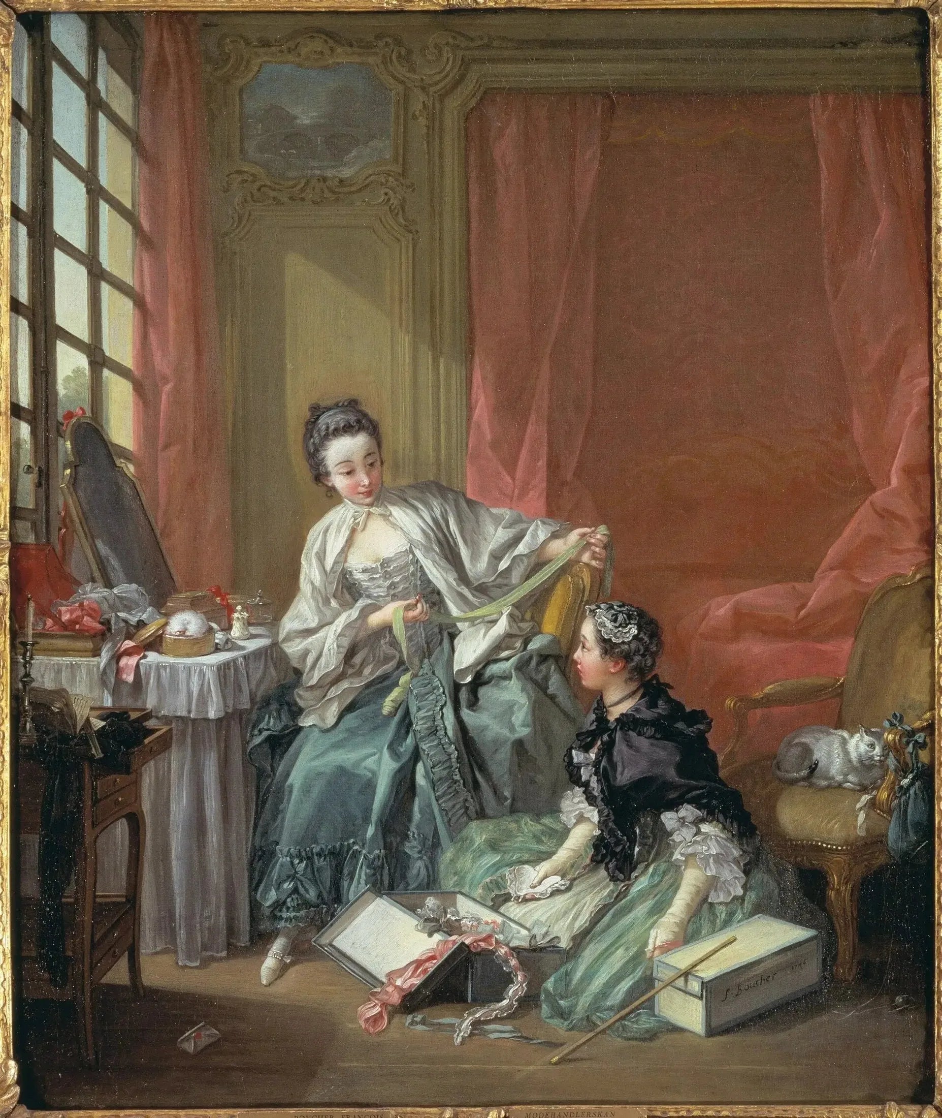 La Marchande de modes - François Boucher image 1 tableau peint à l’huile sur toile