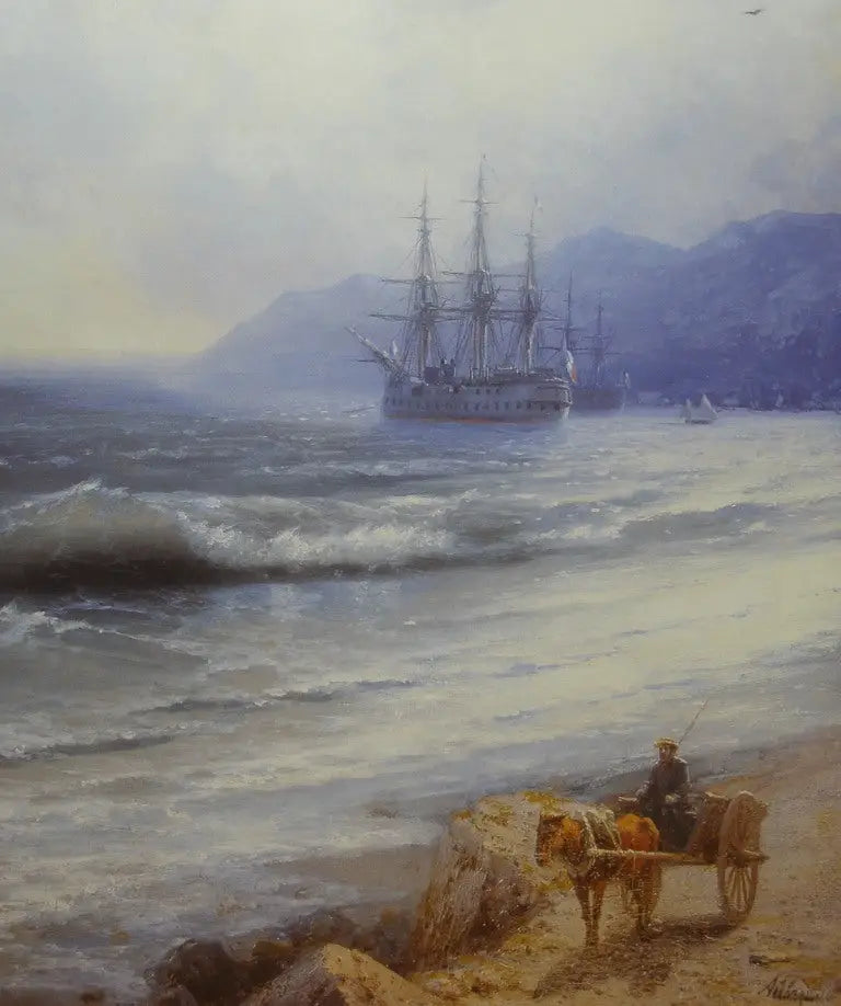 La marée - Ivan Aïvazovski image 1 reproduction de peinture à l’huile