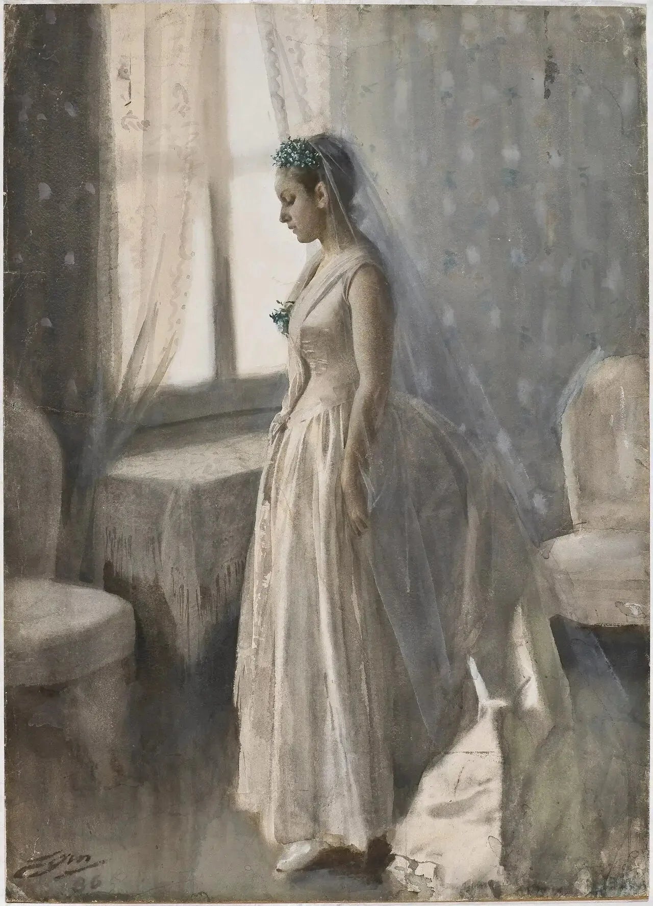 La Mariée - Anders Zorn image 1 copie de tableau peinte à la main