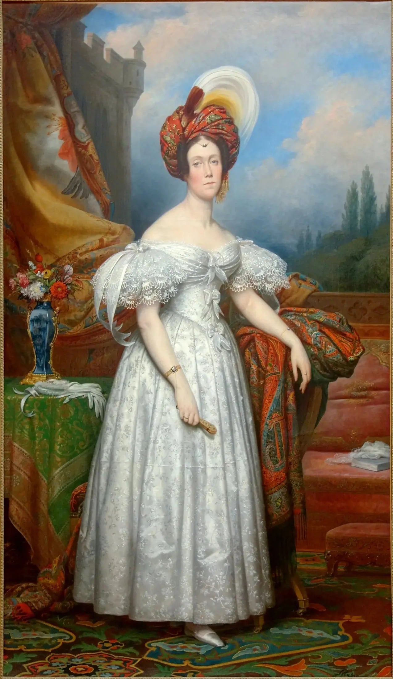 La marquise Charles de Bethisy, née Adèle-Mathilde-Emmanuelle de Guernonval d'Esquelbecq - Charles de Steuben image 1 copie de tableau peinte à la main