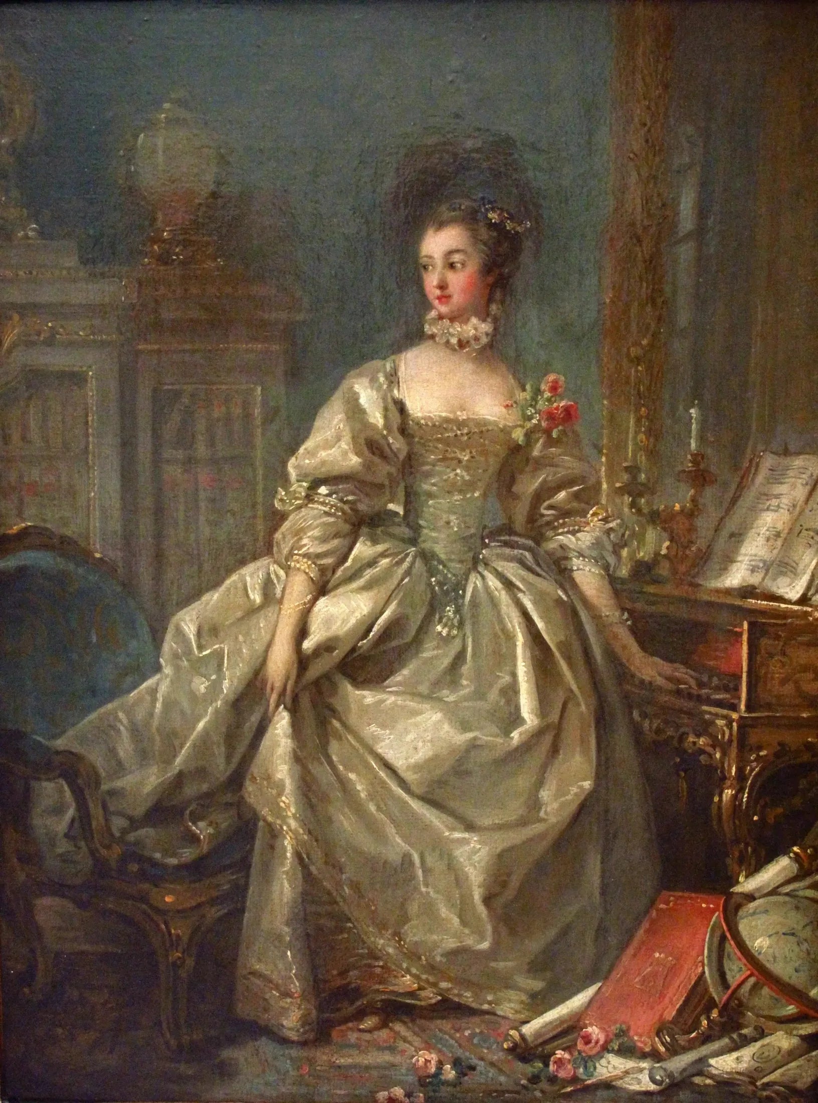 La Marquise de Pompadour - François Boucher image 1 copie de tableau peinte à la main