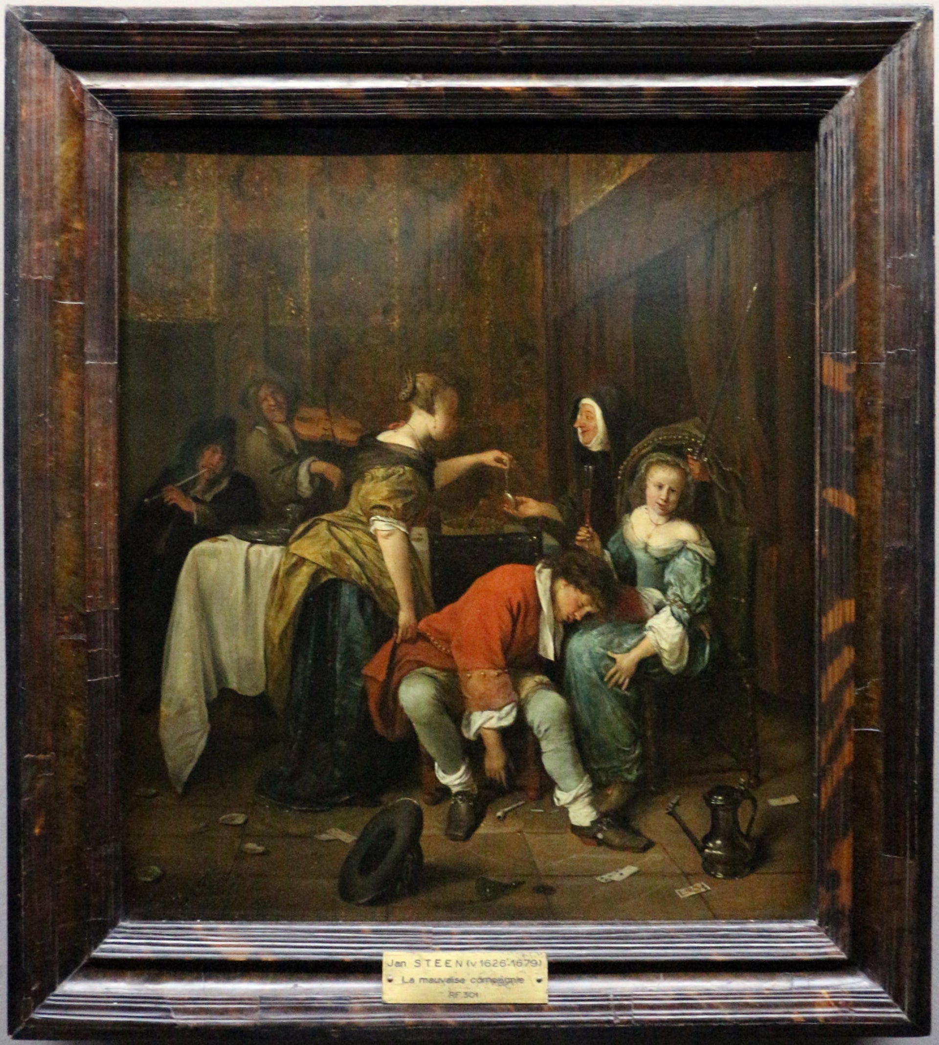 La Mauvaise Compagnie - Jan Steen image 1 copie de tableau peinte à la main
