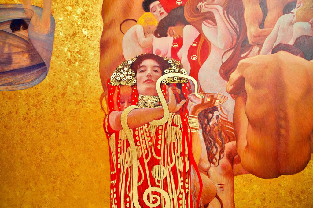 La Médecine – Une Œuvre Réimaginée de Gustav Klimt par Master Apollon | 180 x 270 cm image 22 copie peinte à la main à l’huile