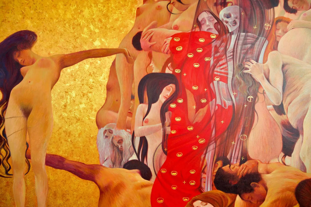 La Médecine – Une Œuvre Réimaginée de Gustav Klimt par Master Apollon | 180 x 270 cm image 24 reproduction réalisée par Alpha Reproduction