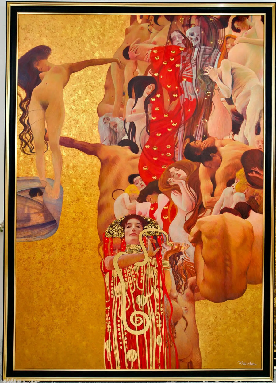 La Médecine – Une Œuvre Réimaginée de Gustav Klimt par Master Apollon | 180 x 270 cm