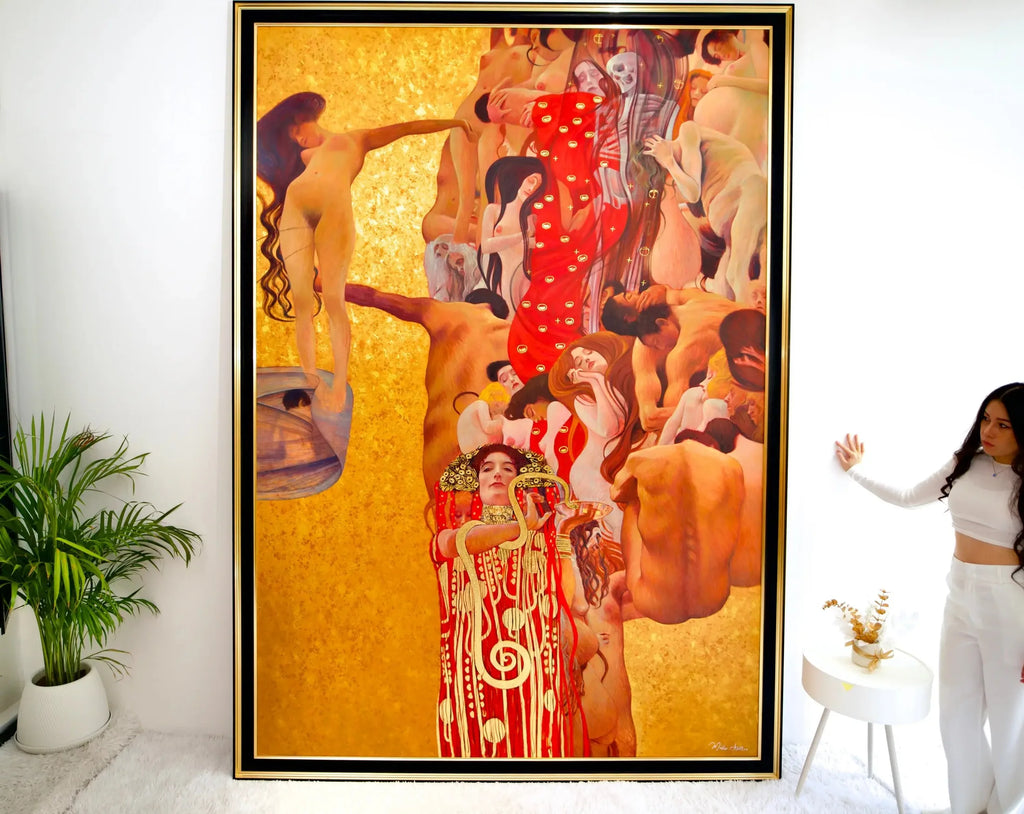 La Médecine – Une Œuvre Réimaginée de Gustav Klimt par Master Apollon | 180 x 270 cm image 27 tableau peint à l’huile sur toile