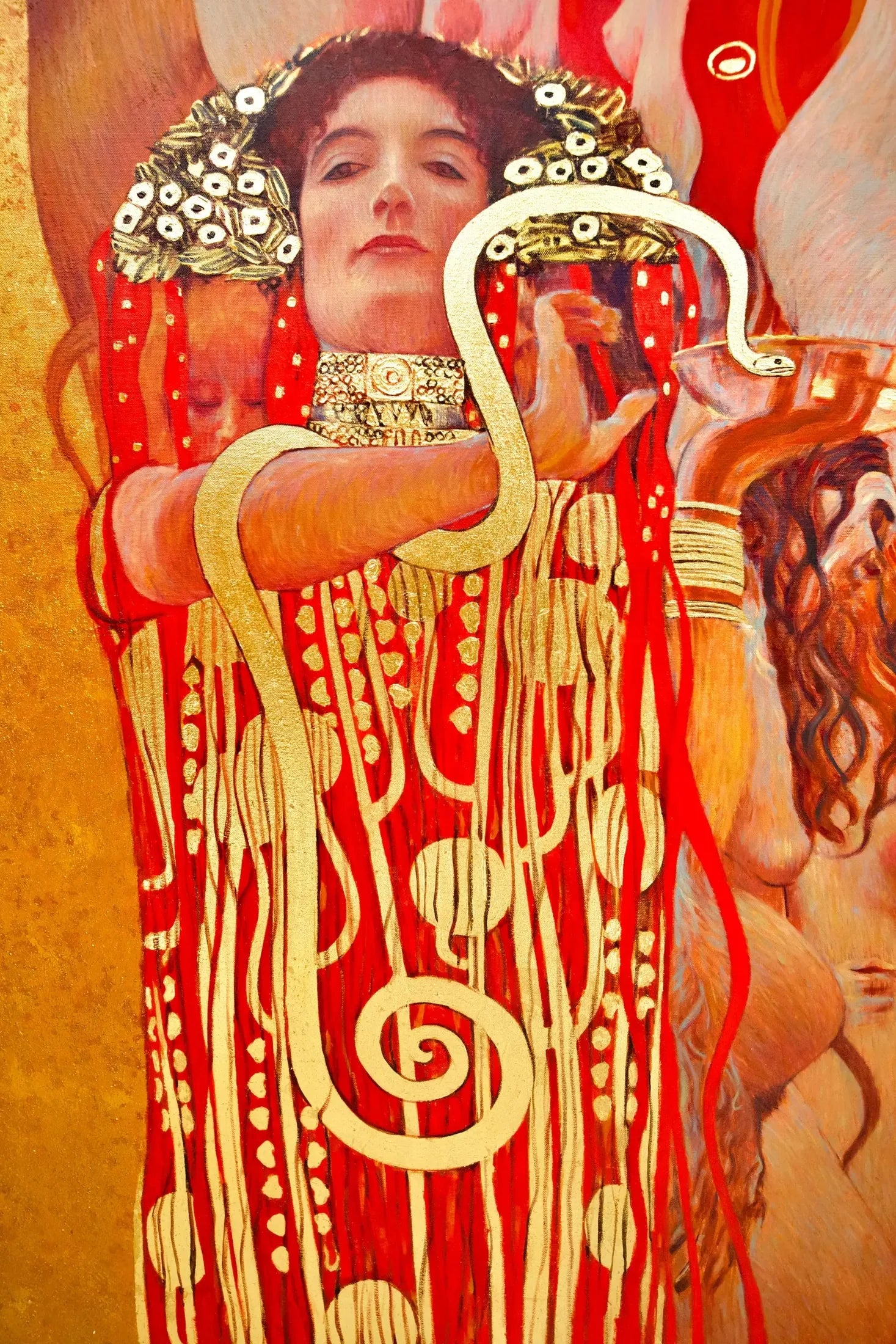 La Médecine – Une Œuvre Réimaginée de Gustav Klimt par Master Apollon | 180 x 270 cm image 3 reproduction réalisée par Alpha Reproduction