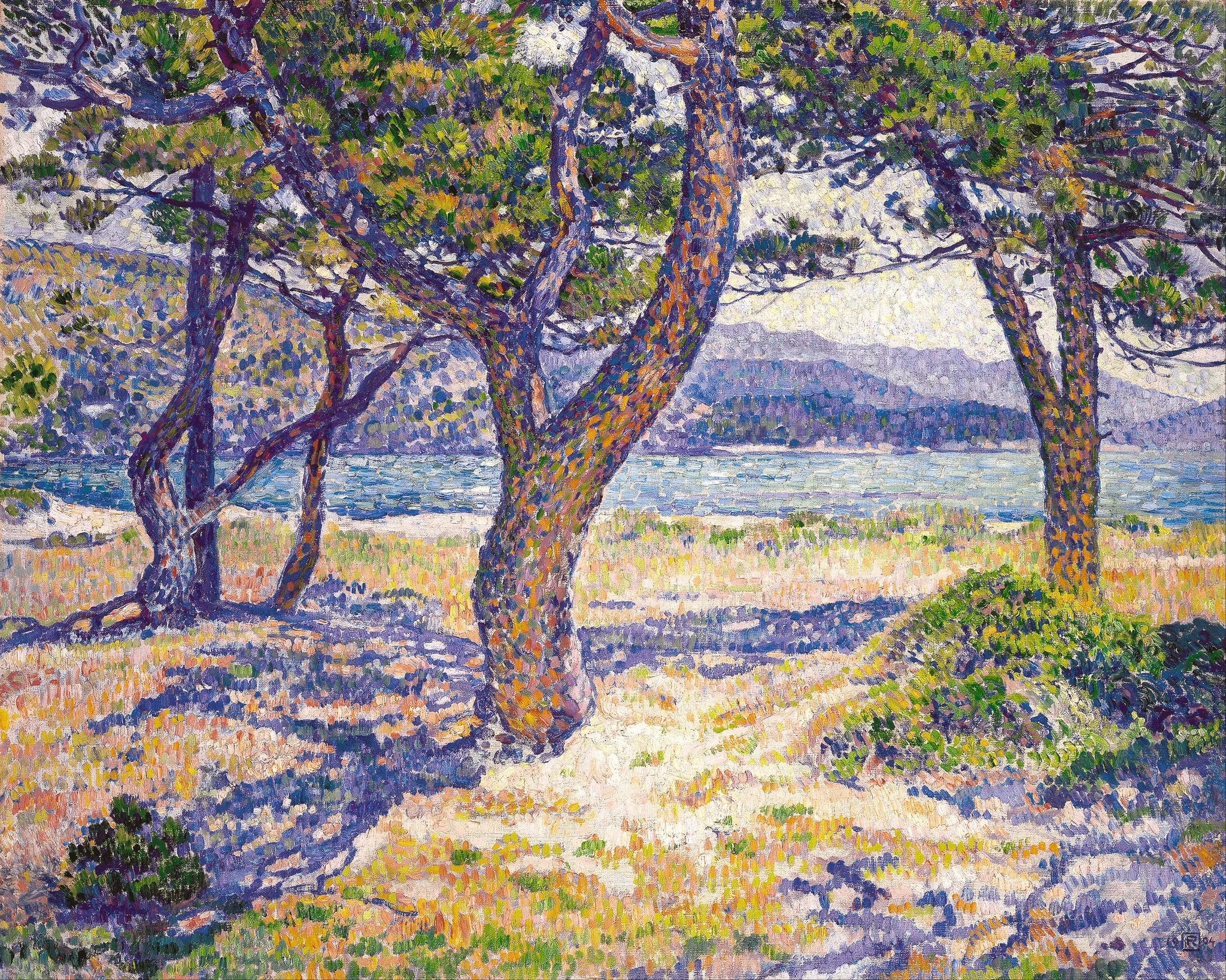La Méditerranée au Lavandou - Théo van Rysselberghe image 1 reproduction de peinture à l’huile