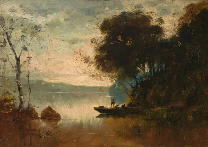 La mémoire de Riva - Jean-Baptiste Camille Corot image 1 reproduction artisanale de tableau